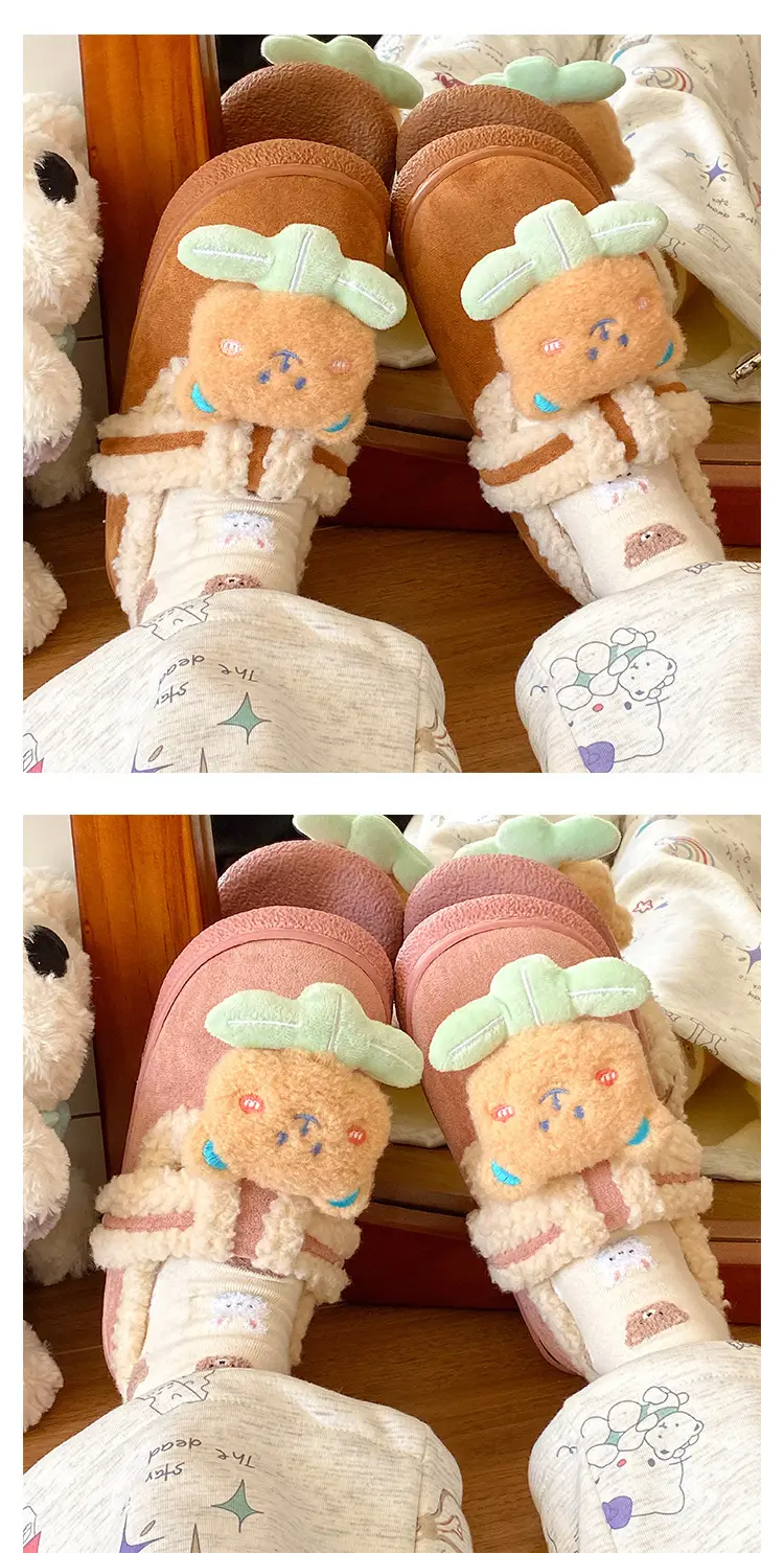 Women's Winter Warm Cotton Slippers with Heel Cover — feature 11