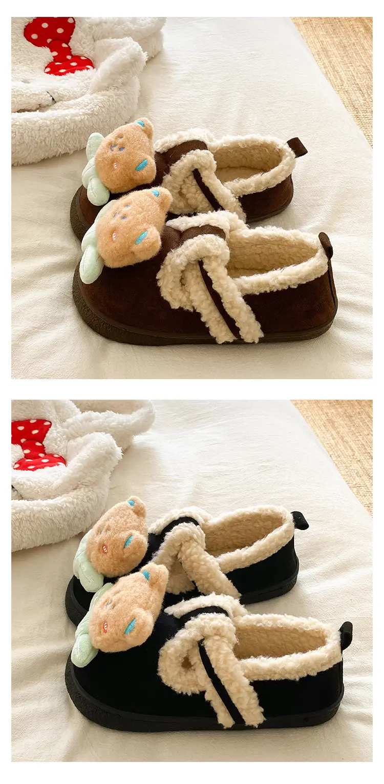 Women's Winter Warm Cotton Slippers with Heel Cover — feature 16