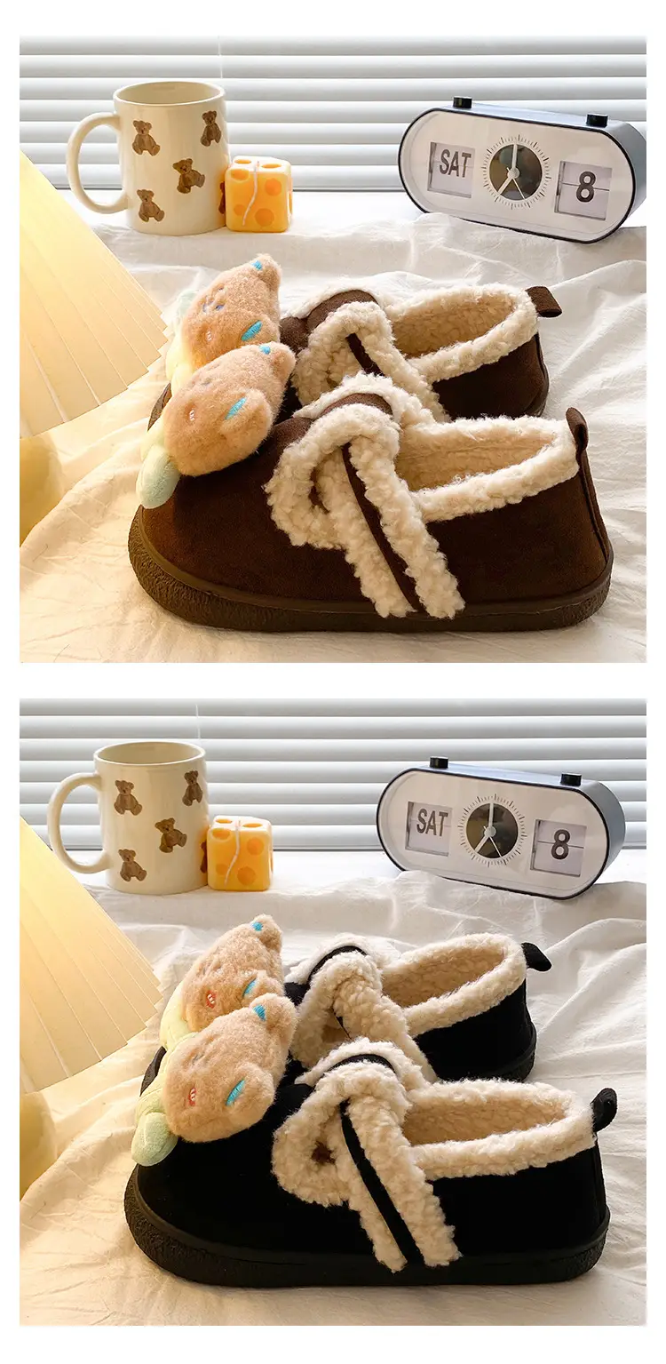 Women's Winter Warm Cotton Slippers with Heel Cover — feature 18