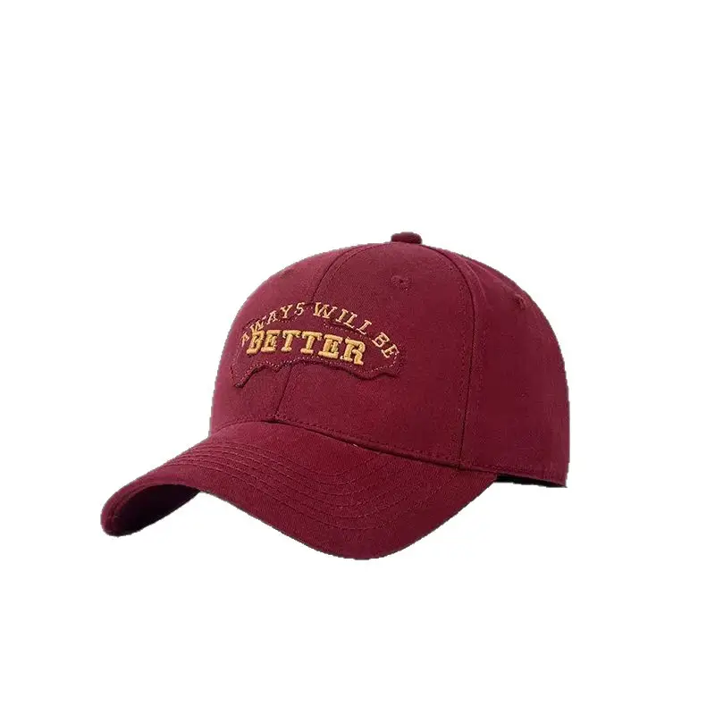 Maroon Letter Sunshade Cap with Embroidered Design - Image 10
