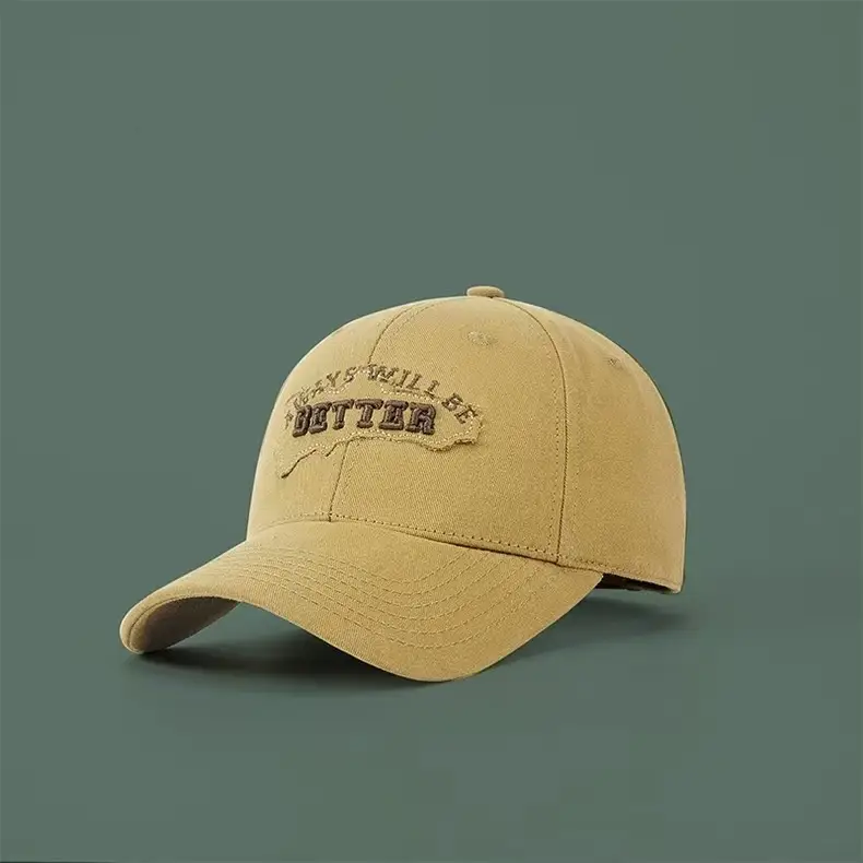 Maroon Letter Sunshade Cap with Embroidered Design — feature 3
