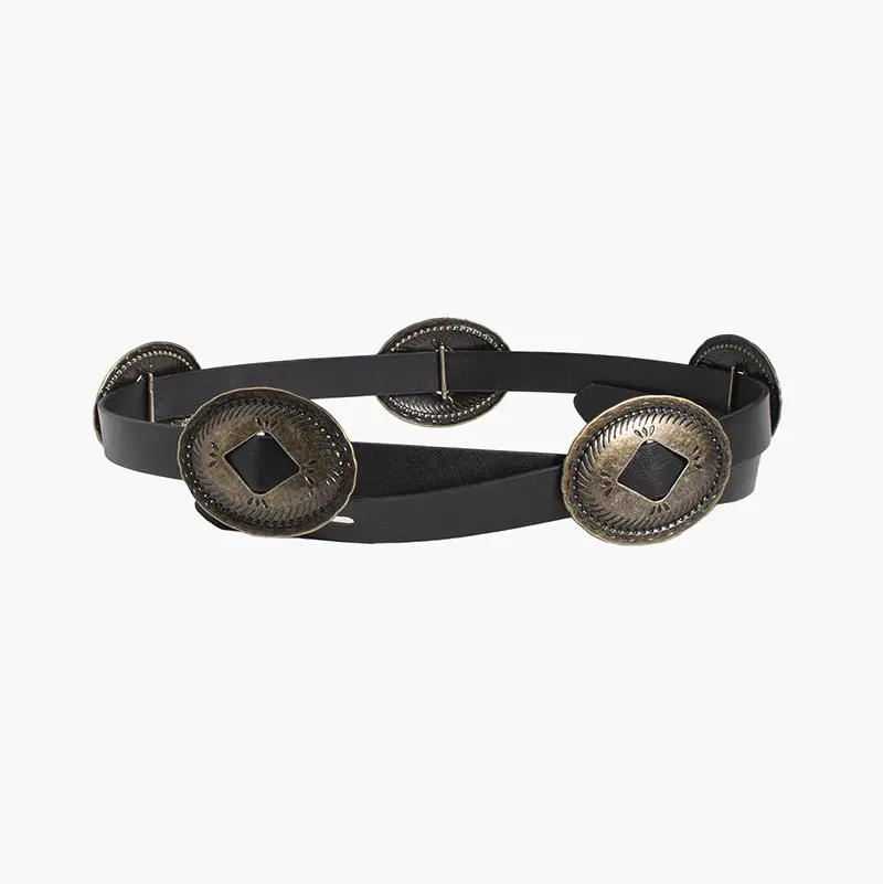 Western Style Women's Knotted Belt Black — feature 6