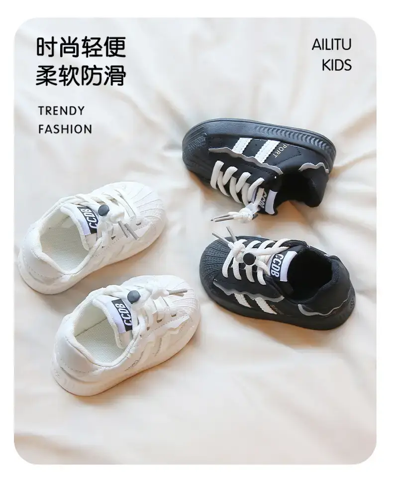 2025 White Baby Kids Winter Sneakers Soft Sole — feature 1