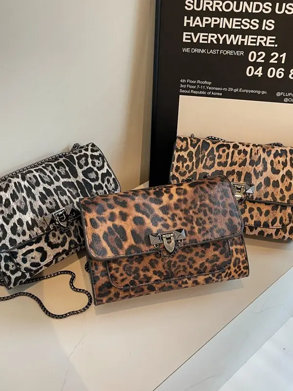 Leopard Print Crossbody Bag for Women New Casual Fashion - Image 4