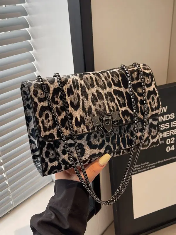 Leopard Print Crossbody Bag for Women New Casual Fashion - Image 6