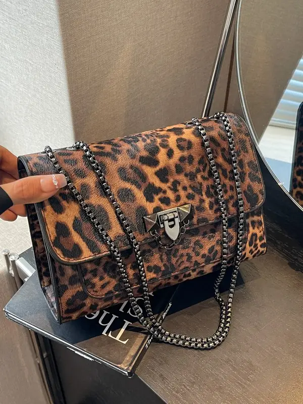 Leopard Print Crossbody Bag for Women New Casual Fashion - Image 7