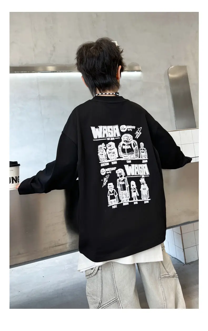 Boys Sweatshirt Black Long Sleeve Spring 2026 — feature 12
