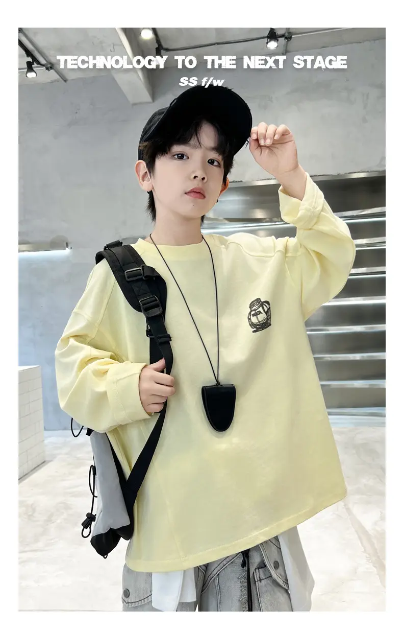 Boys Sweatshirt Black Long Sleeve Spring 2026 — feature 14