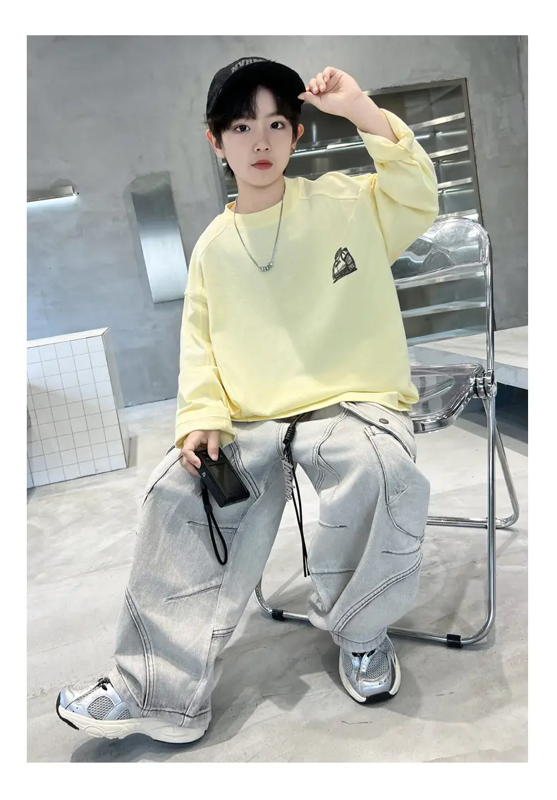 Boys Sweatshirt Black Long Sleeve Spring 2026 — feature 15
