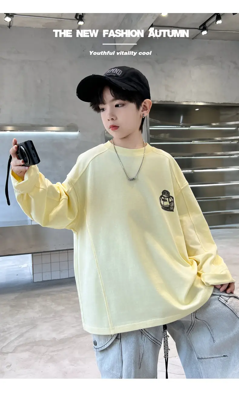 Boys Sweatshirt Black Long Sleeve Spring 2026 — feature 17