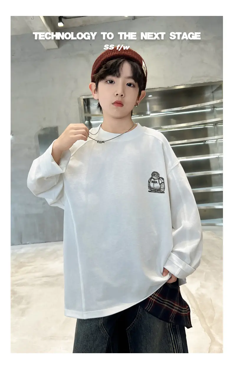 Boys Sweatshirt Black Long Sleeve Spring 2026 — feature 19