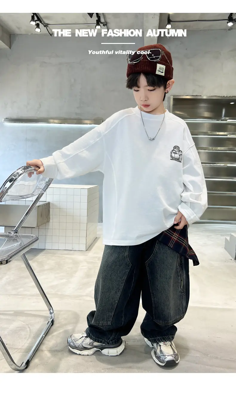 Boys Sweatshirt Black Long Sleeve Spring 2026 — feature 22