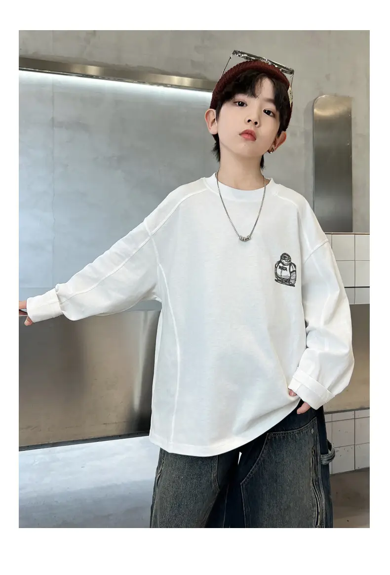 Boys Sweatshirt Black Long Sleeve Spring 2026 — feature 23