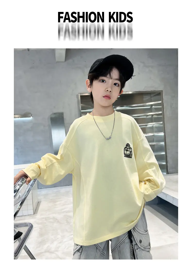 Boys Sweatshirt Black Long Sleeve Spring 2026 — feature 3