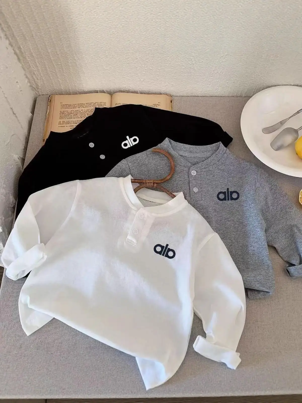 Alphabet Printed Grey Polo T-Shirt for Boys