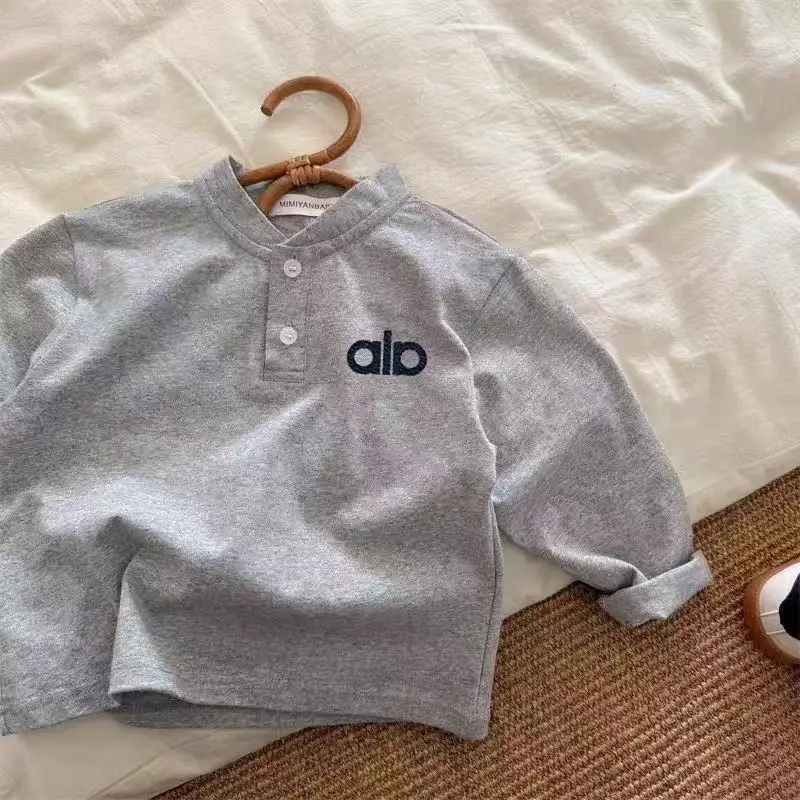 Alphabet Printed Grey Polo T-Shirt for Boys — feature 13