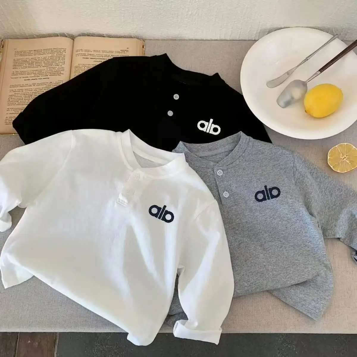 Alphabet Printed Grey Polo T-Shirt for Boys — feature 5