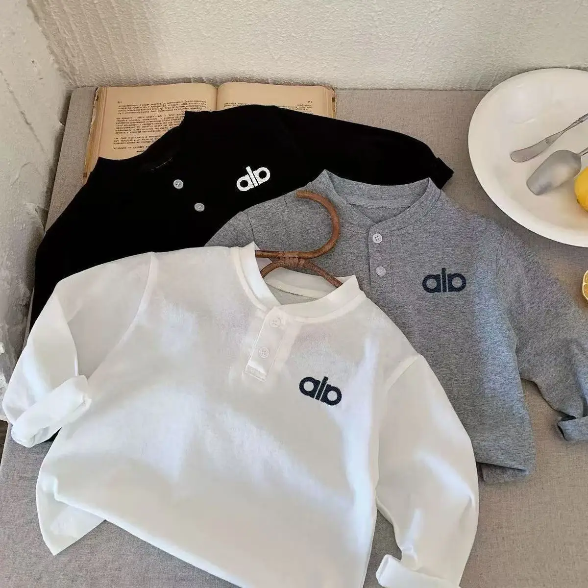 Alphabet Printed Grey Polo T-Shirt for Boys — feature 7