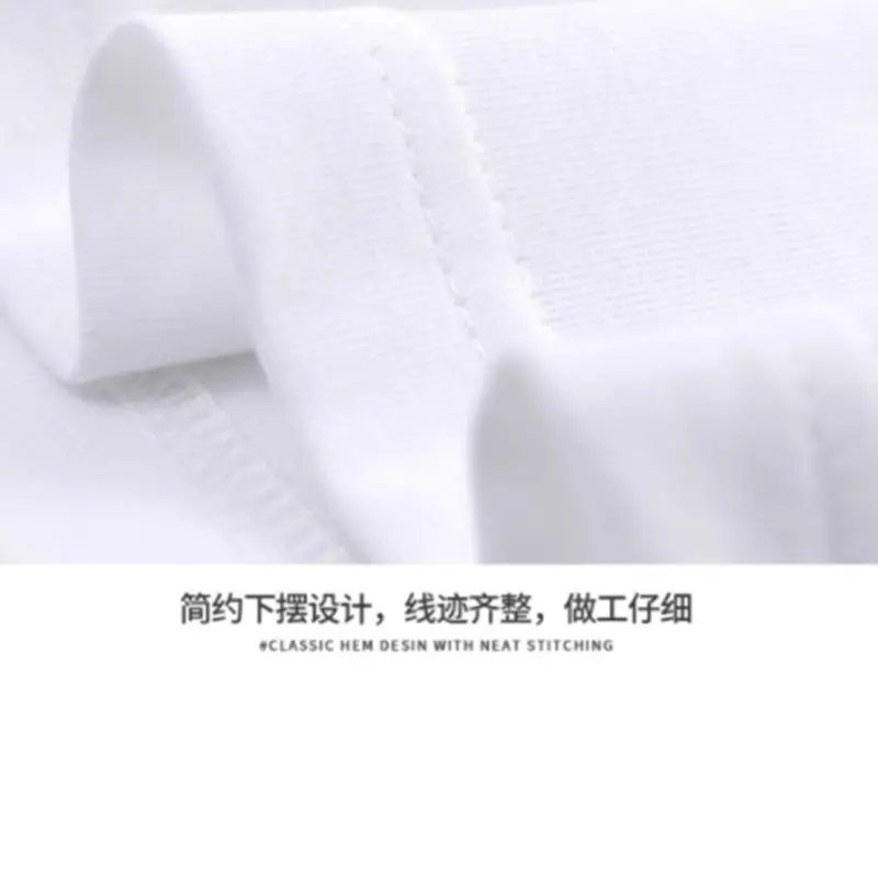 100% Cotton Long Sleeve Spring T-Shirt White Boys Girls — feature 12