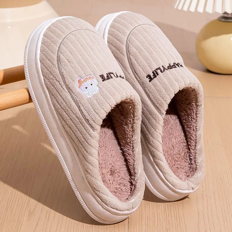 Winter Warm Cotton Slippers for Men Women - Image 3