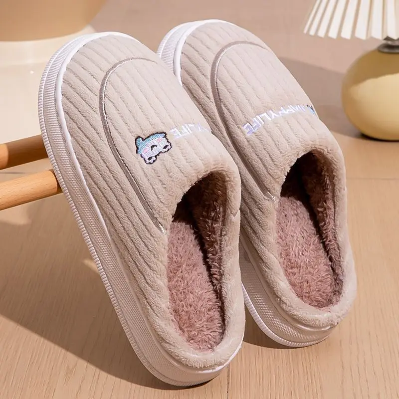 Winter Warm Cotton Slippers for Men Women - Image 4