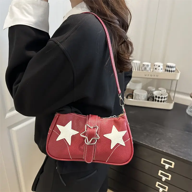 Korean Retro Star Crossbody Bag 2025 Autumn - Image 6