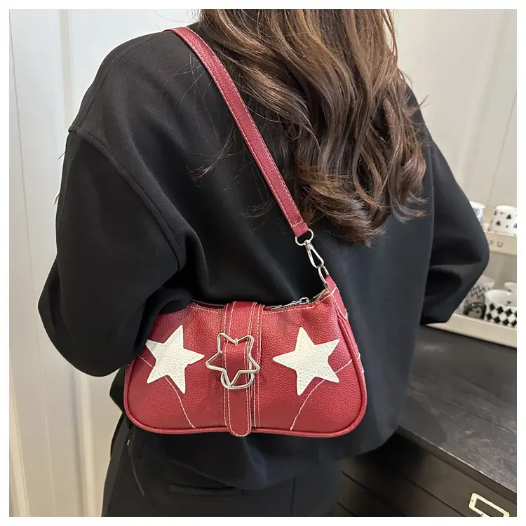 Korean Retro Star Crossbody Bag 2025 Autumn — feature 13