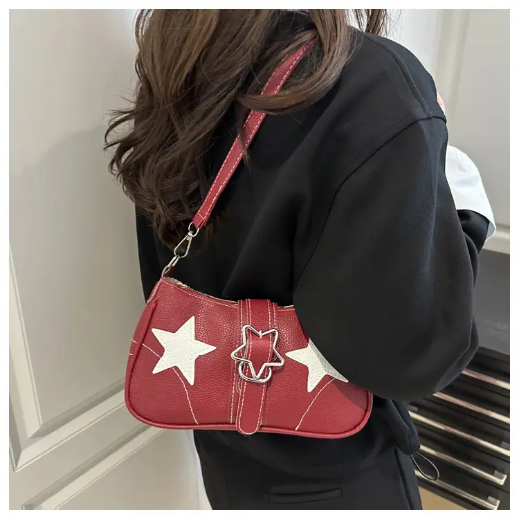 Korean Retro Star Crossbody Bag 2025 Autumn — feature 14