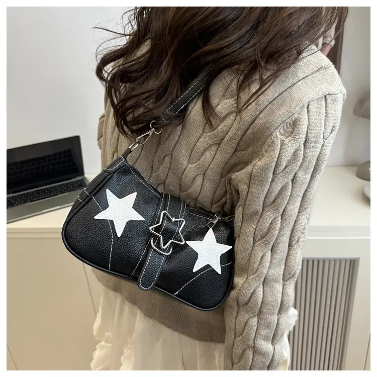Korean Retro Star Crossbody Bag 2025 Autumn — feature 17
