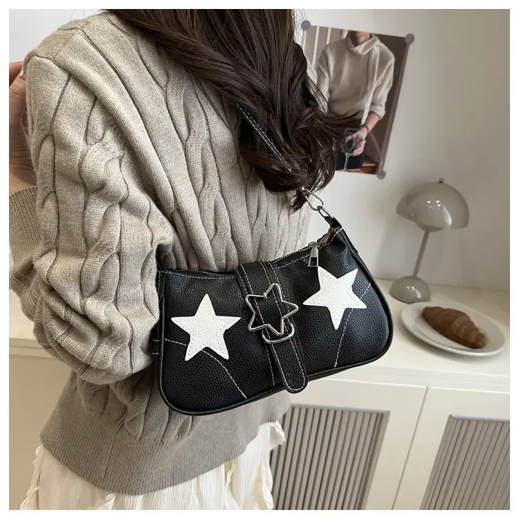 Korean Retro Star Crossbody Bag 2025 Autumn — feature 18