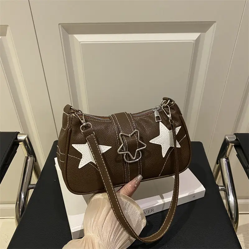 Korean Retro Star Crossbody Bag 2025 Autumn - Image 2