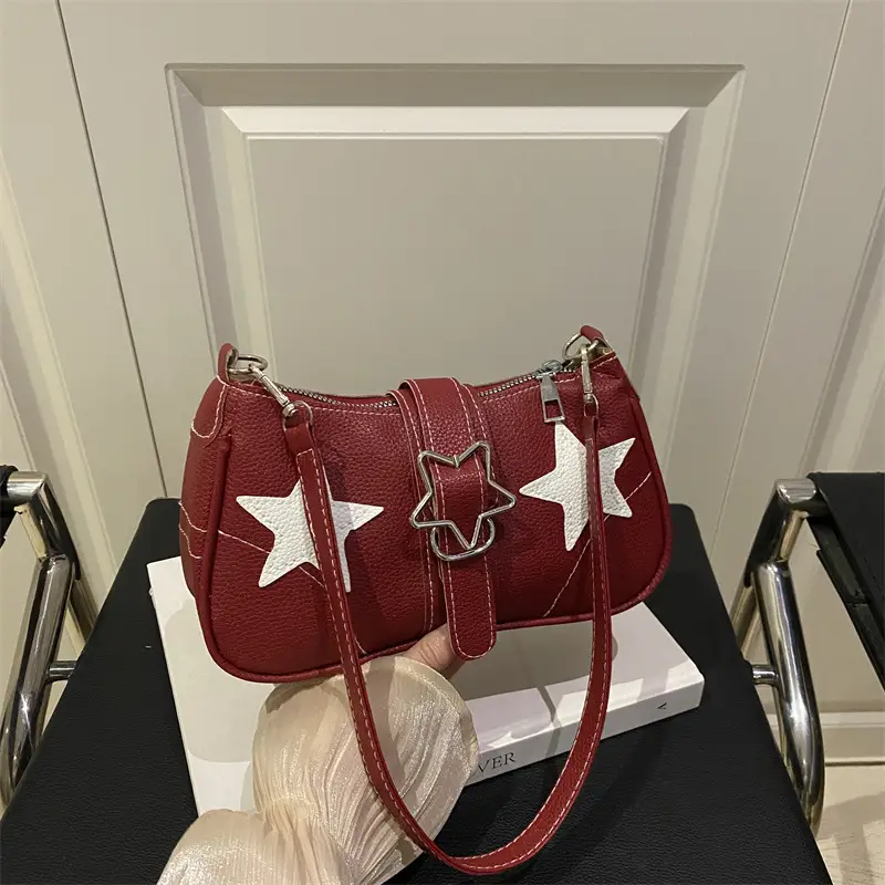 Korean Retro Star Crossbody Bag 2025 Autumn - Image 3