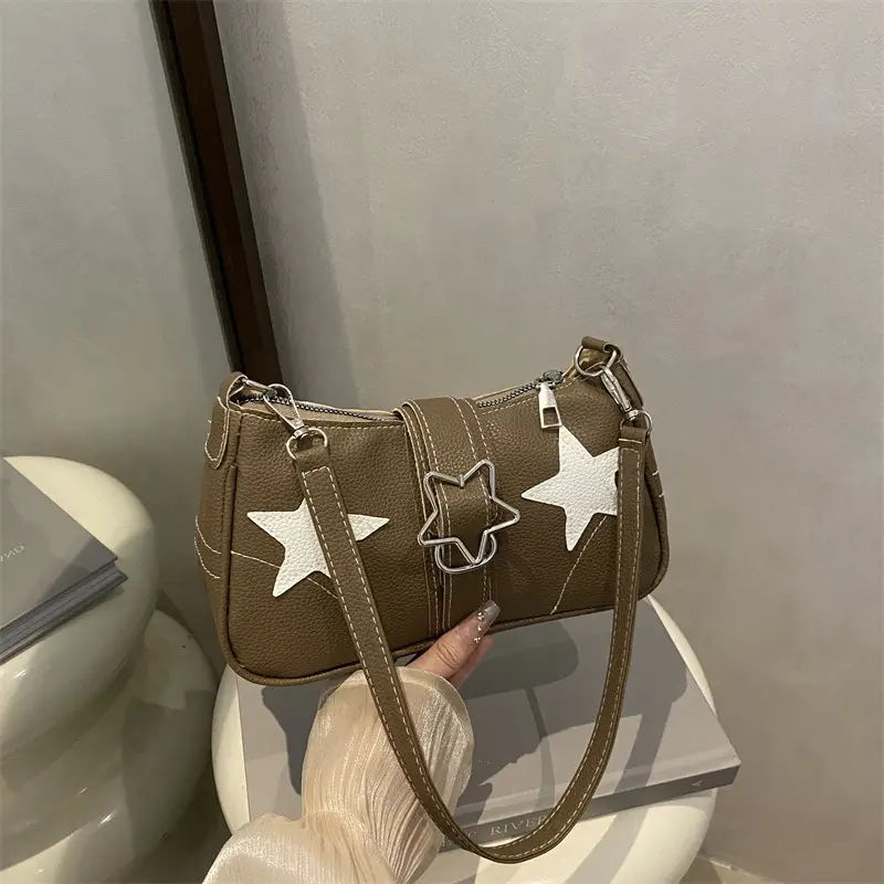 Korean Retro Star Crossbody Bag 2025 Autumn - Image 4