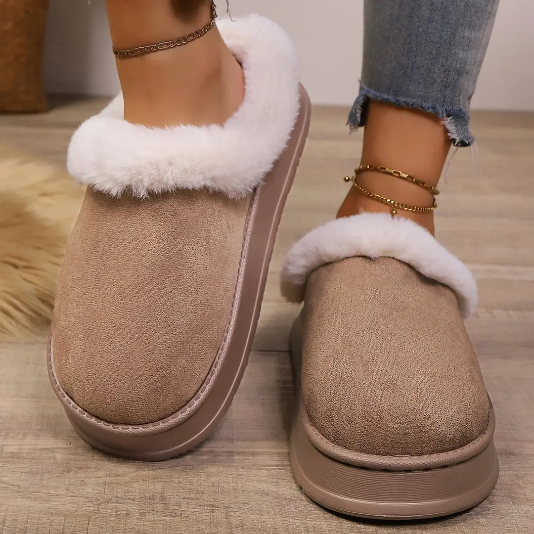 Cotton Slippers for Men in Autumn and Winter Thick-Soled Non-Slip Couples Indoor Home Household Soft-Soled Warm Slippers for Women in Winter - Image 5