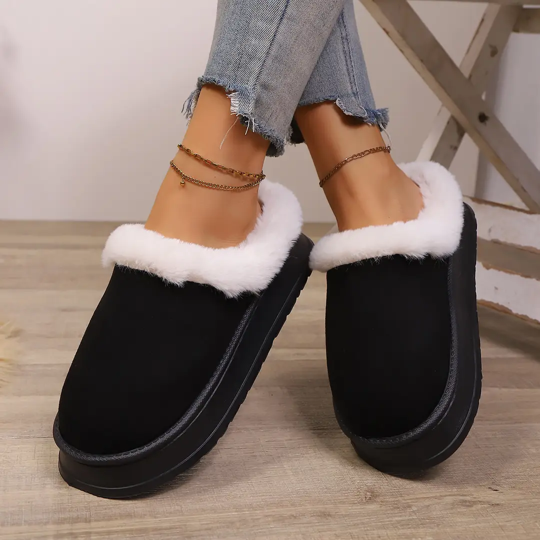 Cotton Slippers for Men in Autumn and Winter Thick-Soled Non-Slip Couples Indoor Home Household Soft-Soled Warm Slippers for Women in Winter - Image 6