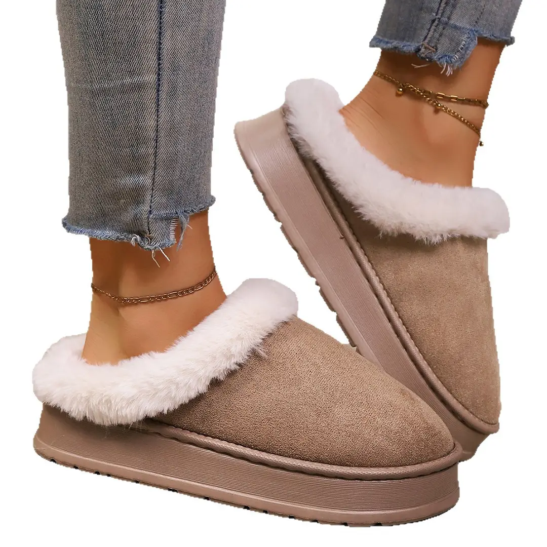 Cotton Slippers for Men in Autumn and Winter Thick-Soled Non-Slip Couples Indoor Home Household Soft-Soled Warm Slippers for Women in Winter - Image 7
