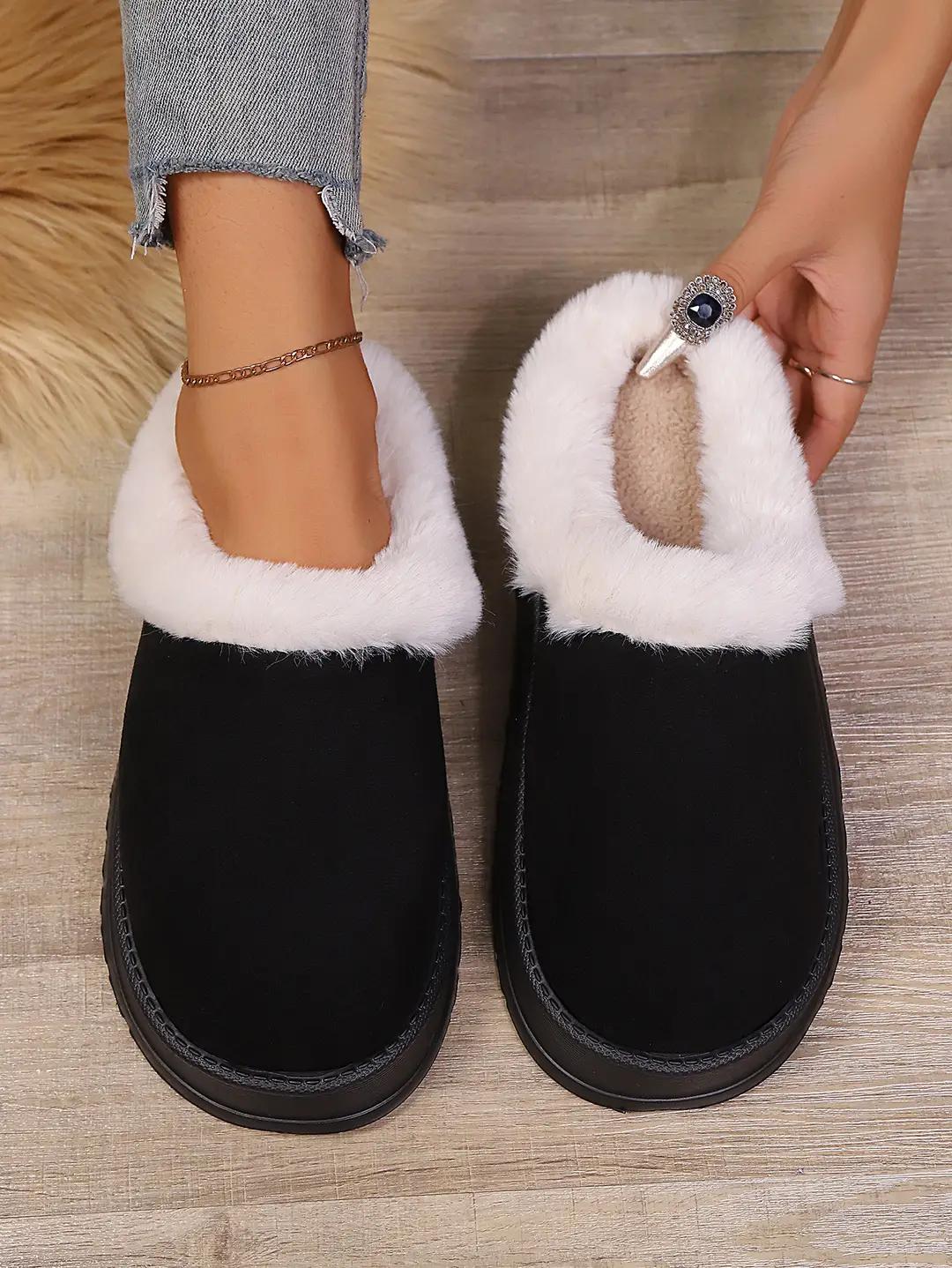 Cotton Slippers for Men in Autumn and Winter Thick-Soled Non-Slip Couples Indoor Home Household Soft-Soled Warm Slippers for Women in Winter — feature 10