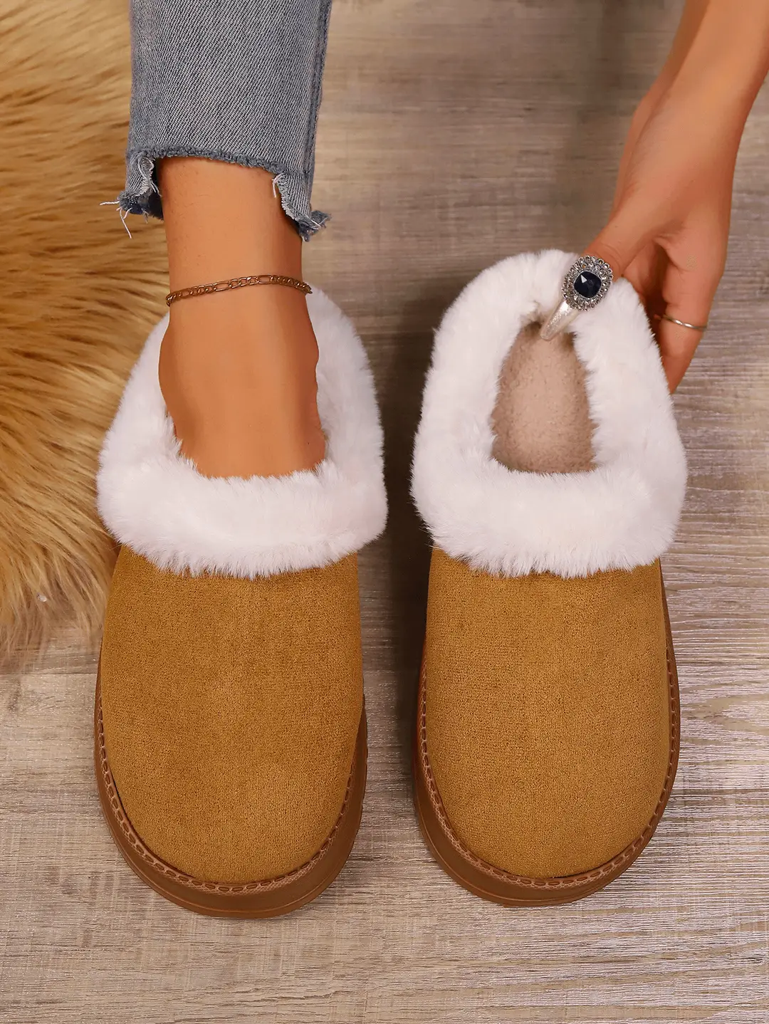 Cotton Slippers for Men in Autumn and Winter Thick-Soled Non-Slip Couples Indoor Home Household Soft-Soled Warm Slippers for Women in Winter — feature 5