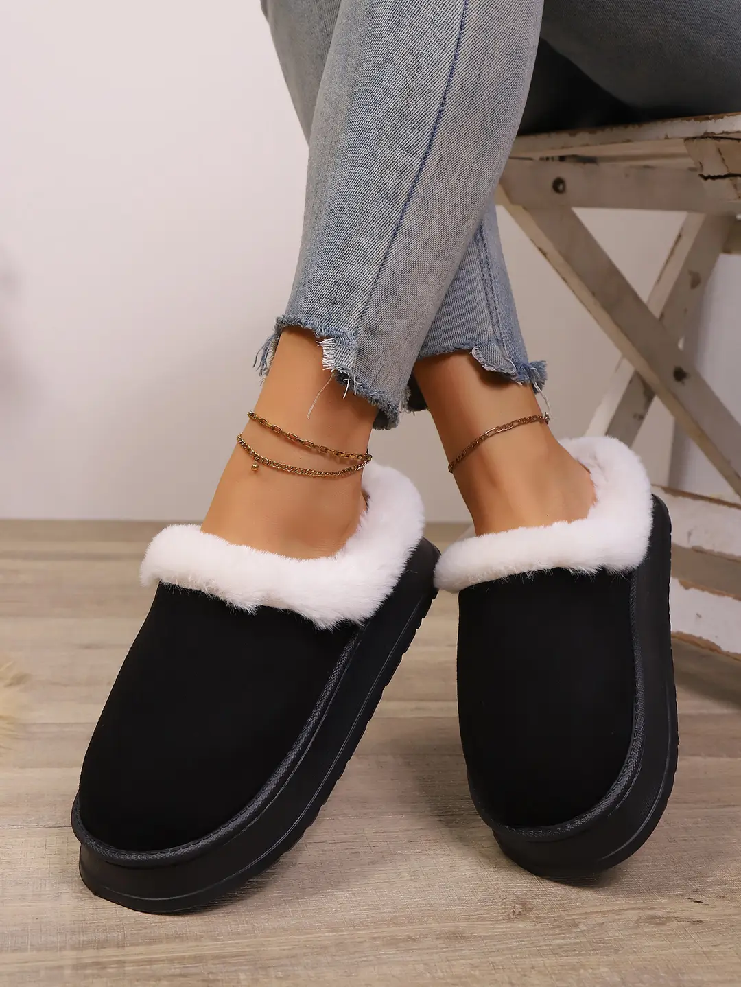 Cotton Slippers for Men in Autumn and Winter Thick-Soled Non-Slip Couples Indoor Home Household Soft-Soled Warm Slippers for Women in Winter — feature 9