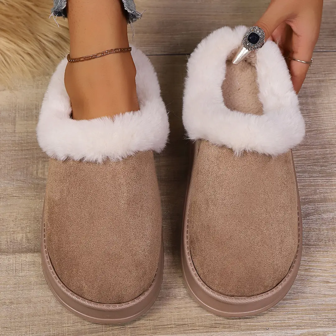 Cotton Slippers for Men in Autumn and Winter Thick-Soled Non-Slip Couples Indoor Home Household Soft-Soled Warm Slippers for Women in Winter - Image 3