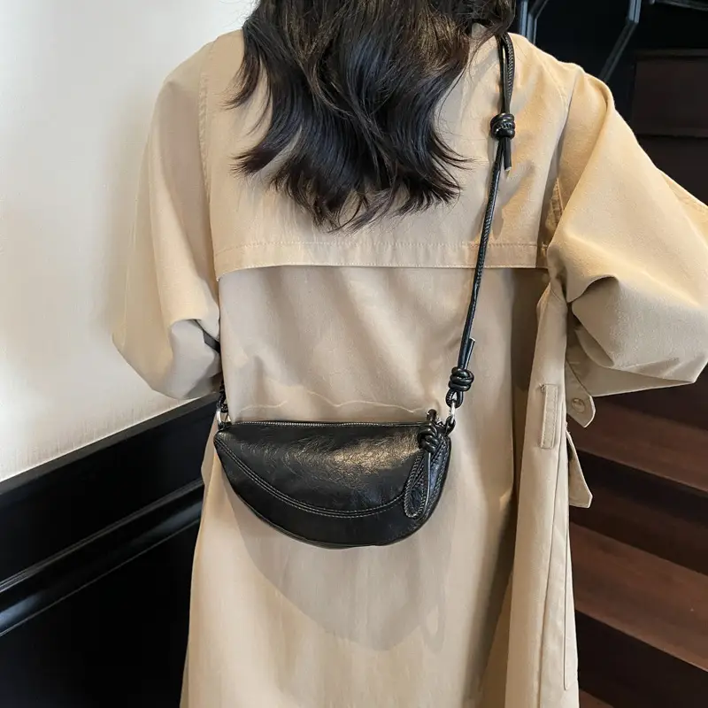 Women's Beige Shoulder Crossbody Bag Large Capacity - Image 7