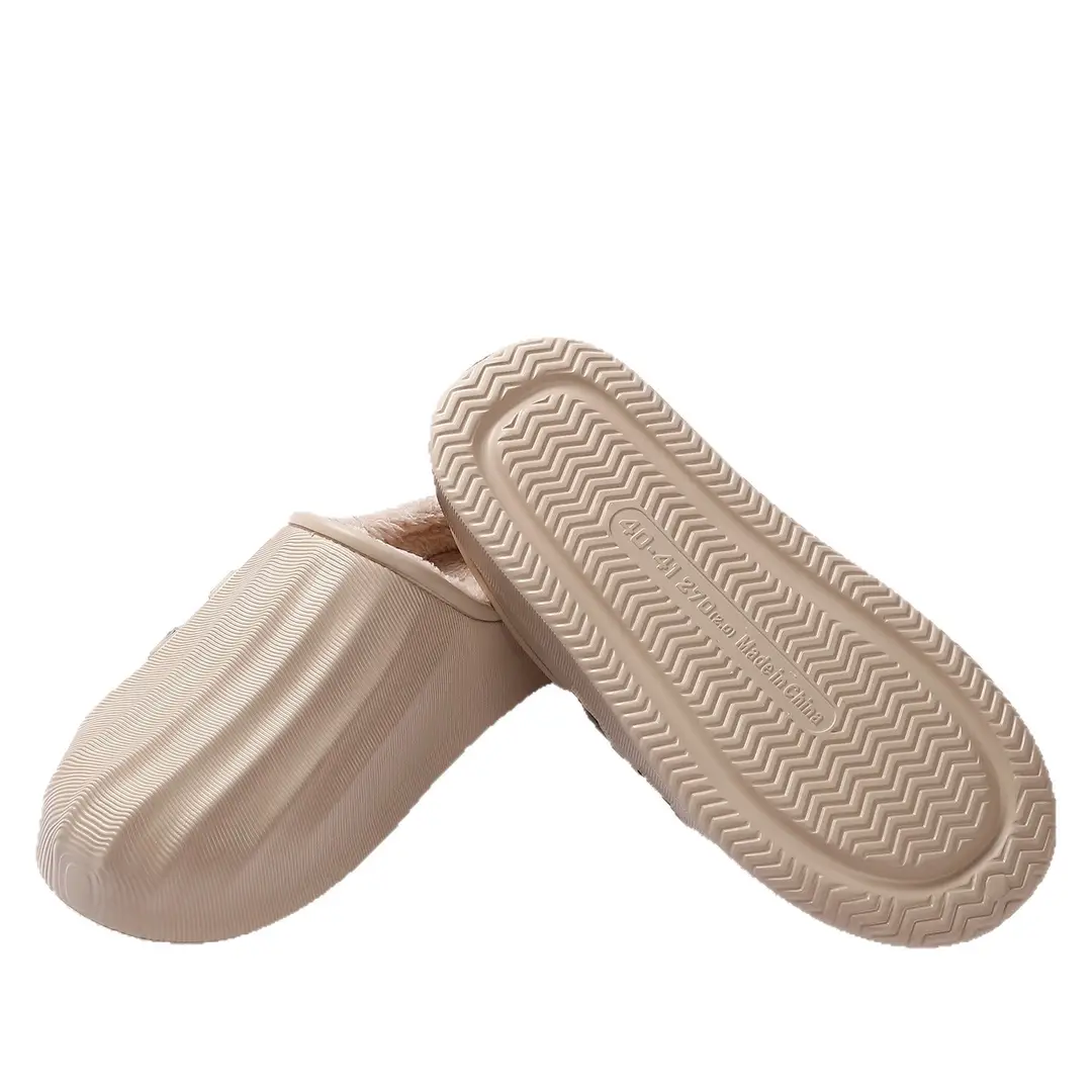 2025 Cotton Slippers for Men, Winter Eva Outer Wear, Fleece-Lined, Warm, Thick-Soled, Home and Indoor Two-Wear Cotton Shoes for Women