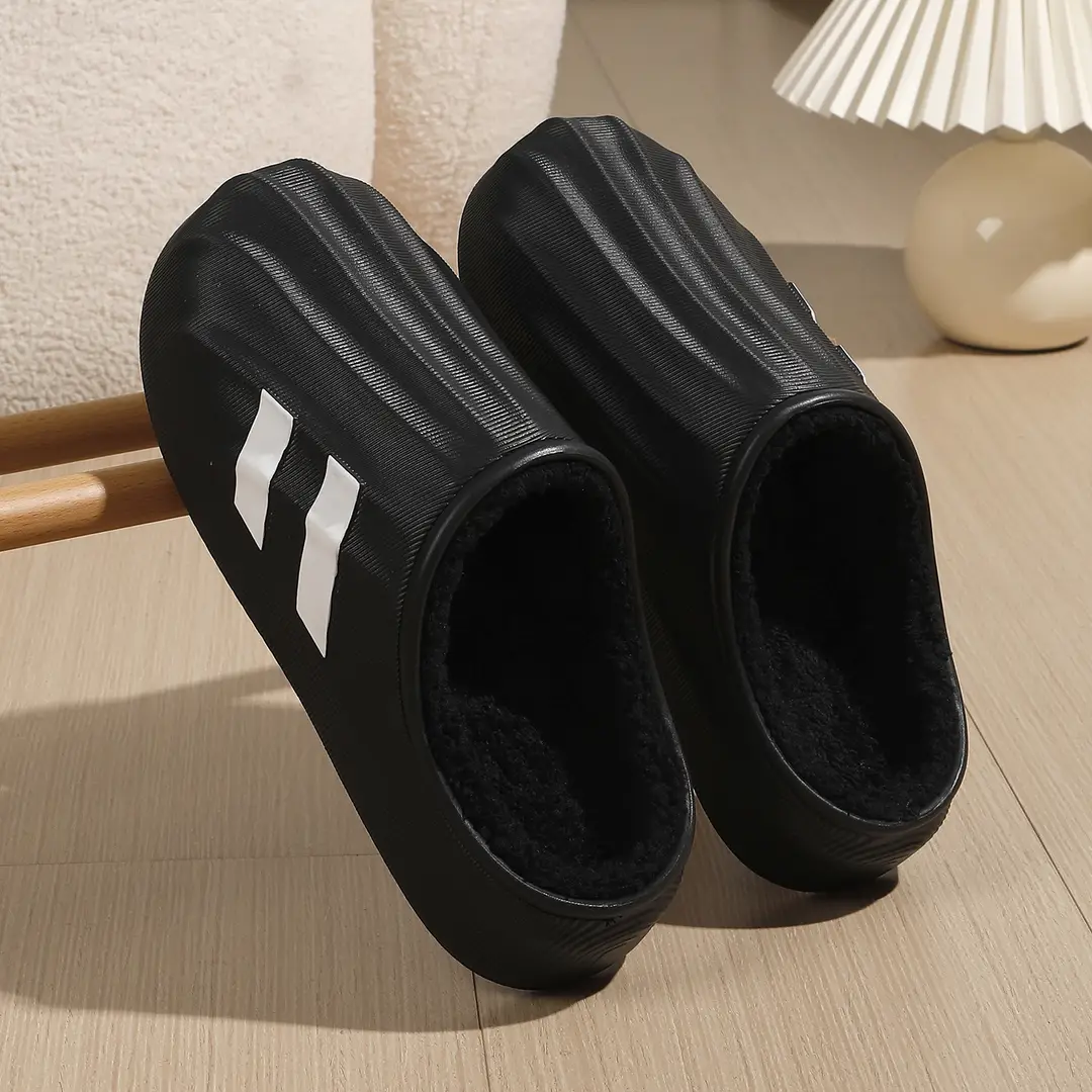 2025 Cotton Slippers for Men, Winter Eva Outer Wear, Fleece-Lined, Warm, Thick-Soled, Home and Indoor Two-Wear Cotton Shoes for Women