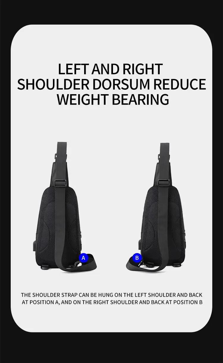 Men's Black USB Charging Crossbody Phone Bag — feature 18