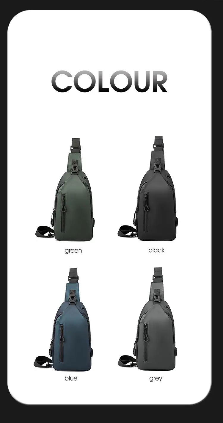 Men's Black USB Charging Crossbody Phone Bag — feature 22