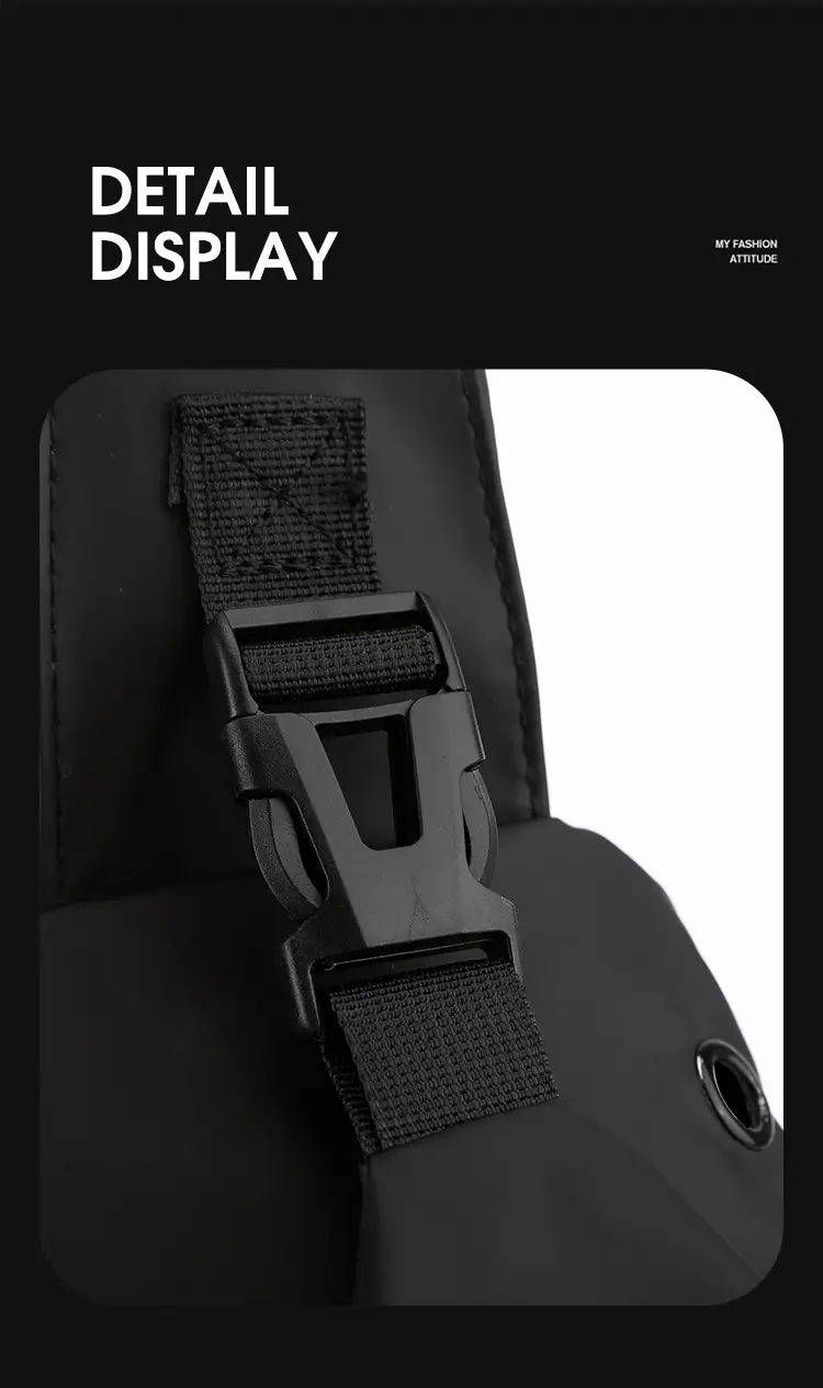 Men's Black USB Charging Crossbody Phone Bag — feature 24