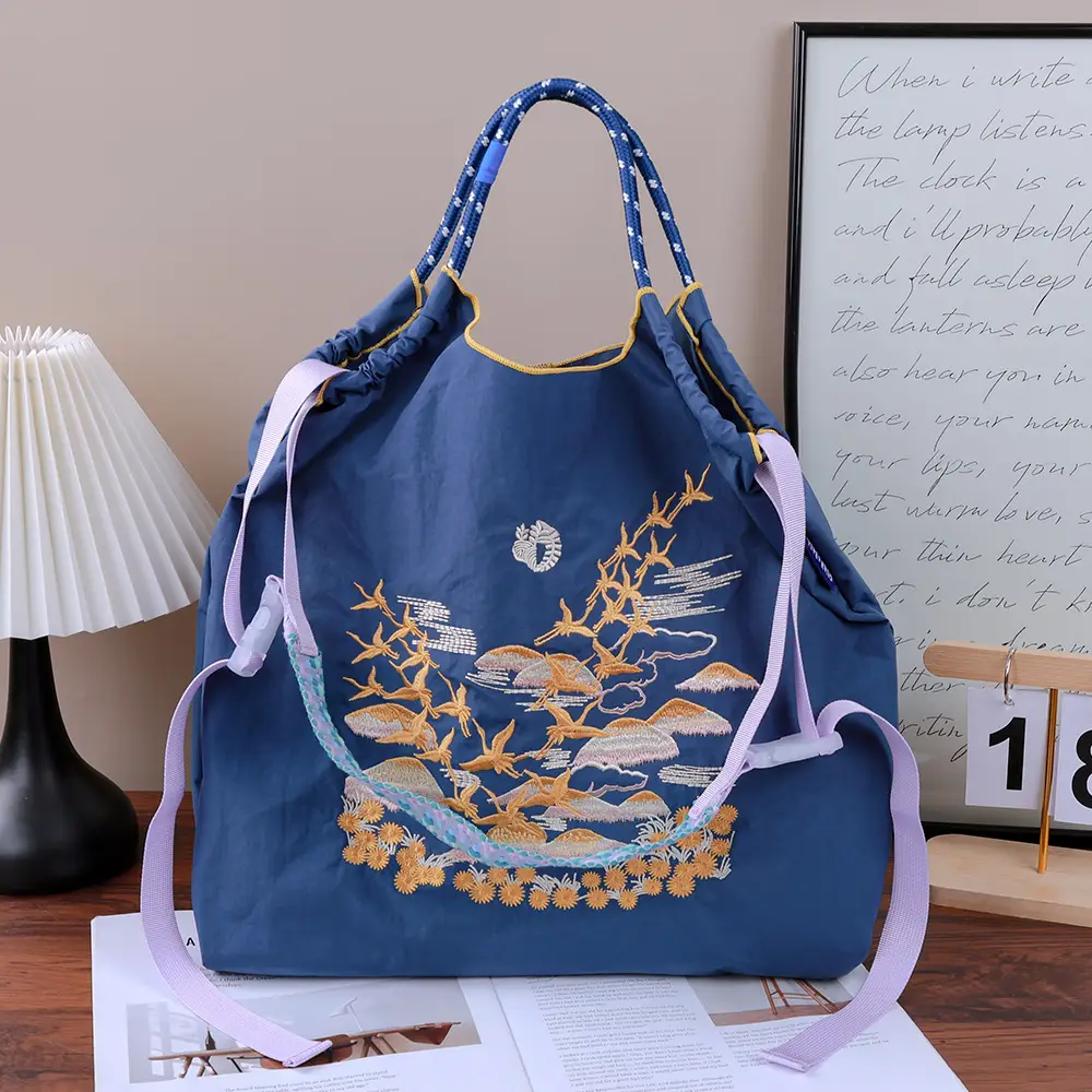Cartoon Embroidered Eco-Friendly Shoulder Bags 4 Pcs - Image 34