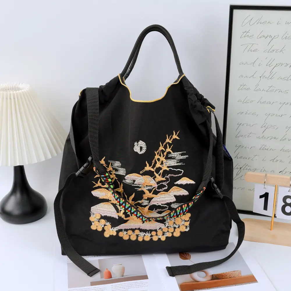 Cartoon Embroidered Eco-Friendly Shoulder Bags 4 Pcs - Image 14