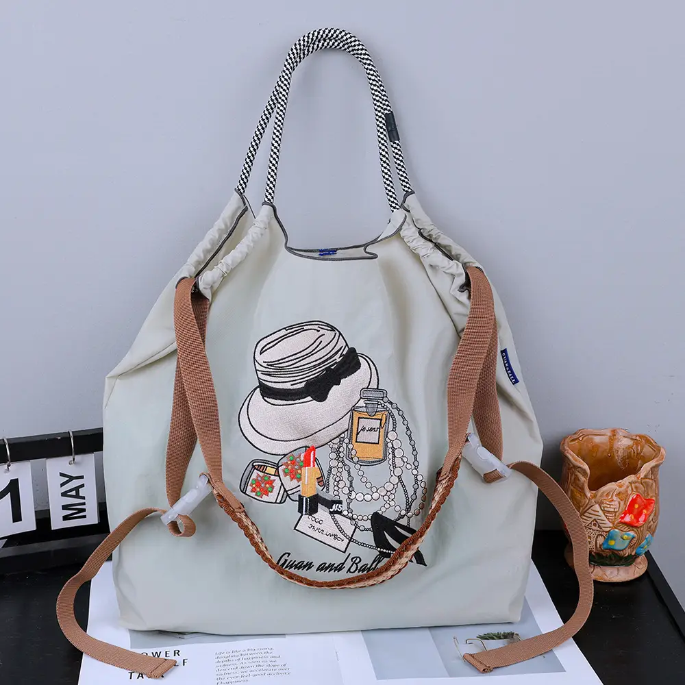 Cartoon Embroidered Eco-Friendly Shoulder Bags 4 Pcs - Image 18