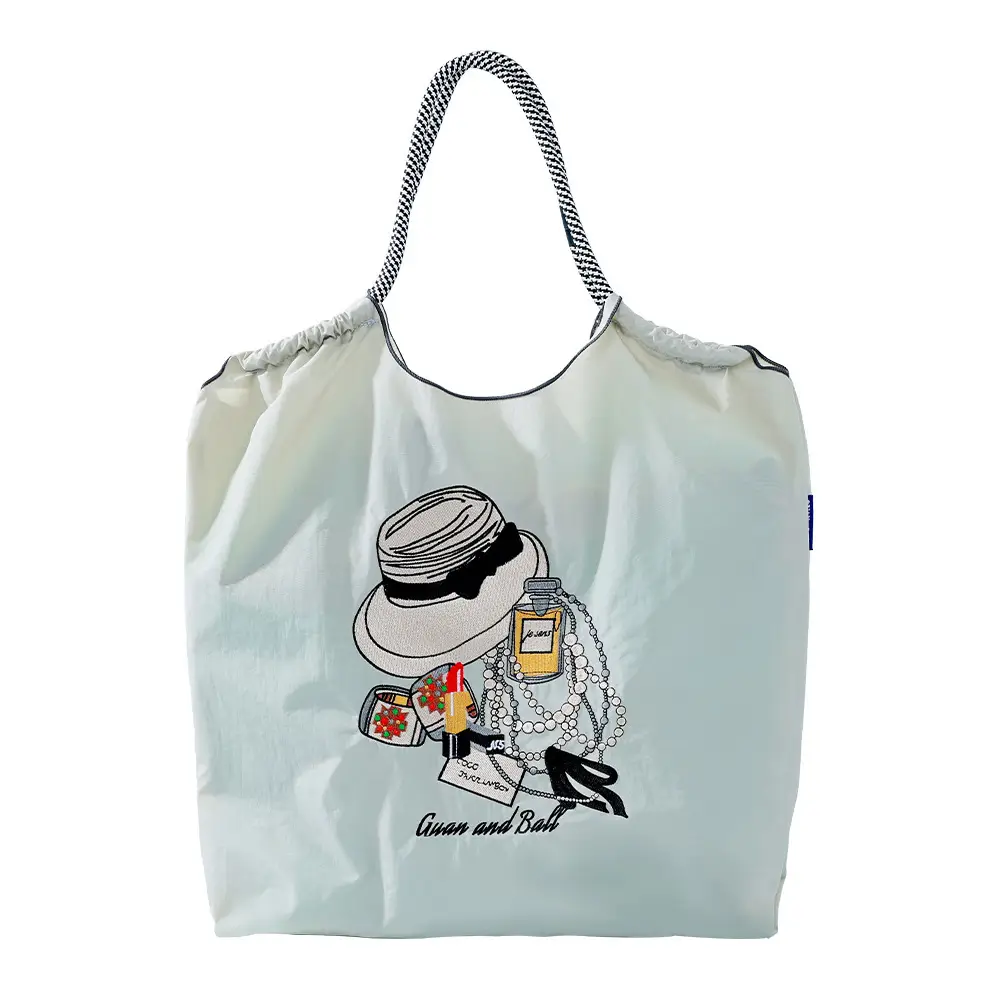 Cartoon Embroidered Eco-Friendly Shoulder Bags 4 Pcs - Image 3